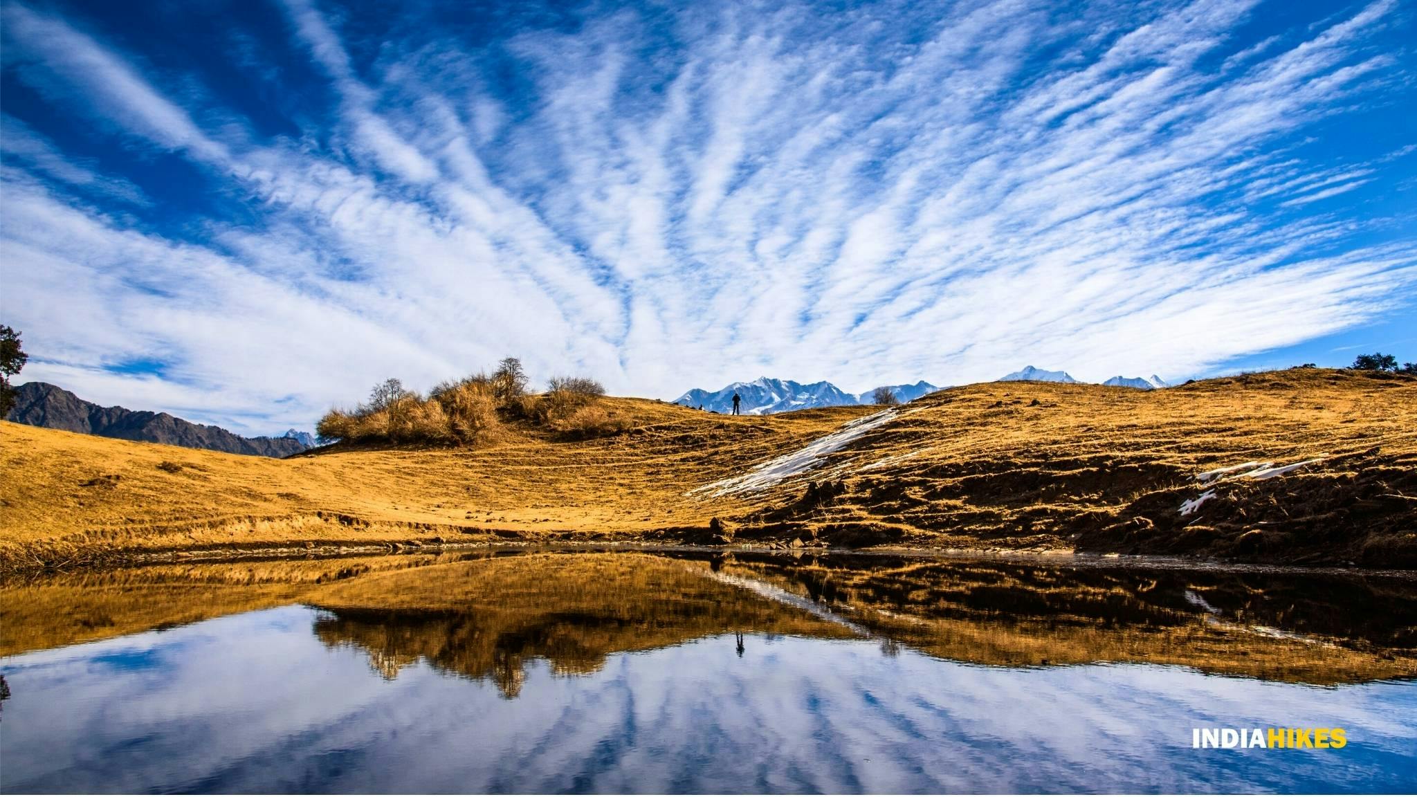 d013ee78 37dc 49a7 a774 c6eb72d858ff dayara bugyal trek indiahikes   reflections at a pond near barnala   sudheer hegde   dramatic sky   lake