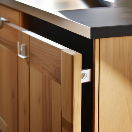 How to hang a door in a cabinet.